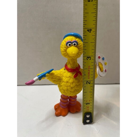 Big Bird Artist Painter Figure Sesame Street Vintage Applause PVC Muppet Shell - Picture 4 of 5